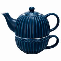 чайник с чашкой alice dark blue в Тюмени