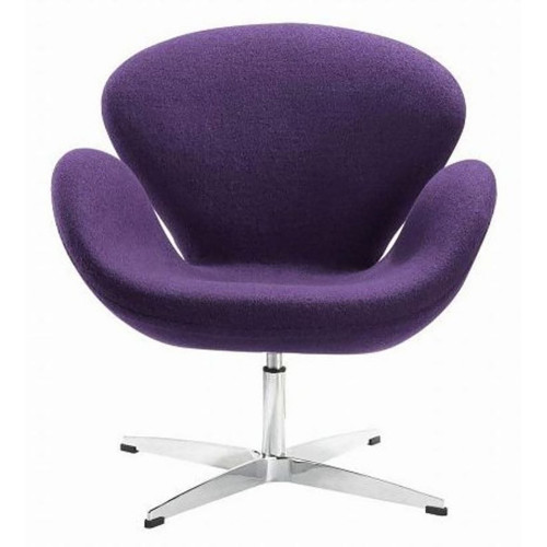 кресло swan chair шерсть фиолетовое в Тюмени