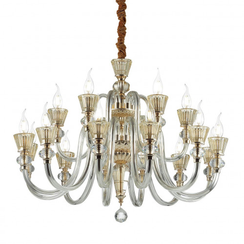 подвесная люстра ideal lux strauss sp18 золото в Тюмени