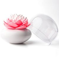 контейнер для хранения ватных палочек lotus белый-розовый в Тюмени