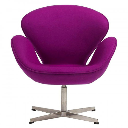 кресло swan chair кашемир лиловое в Тюмени
