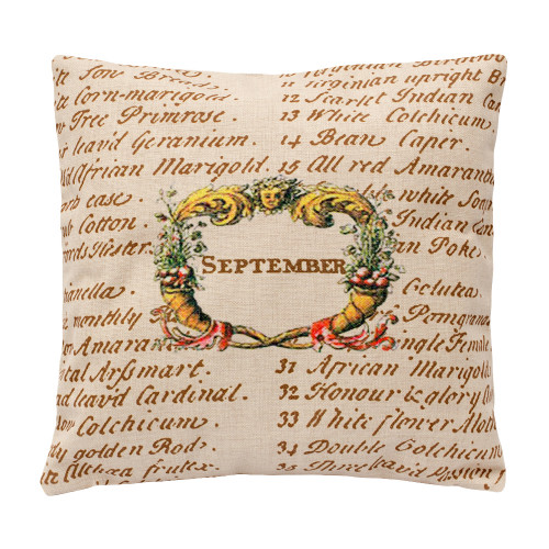 декоративная подушка «12 месяцев цветения», версия сентябрь в Тюмени