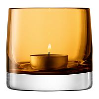 подсвечник стеклянный охра для чайной свечи light colour, 8,5 см в Тюмени