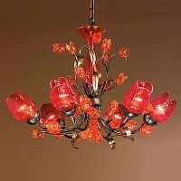 люстра 6755/8 v0889 от mm lampadari коричневая/красная в Тюмени