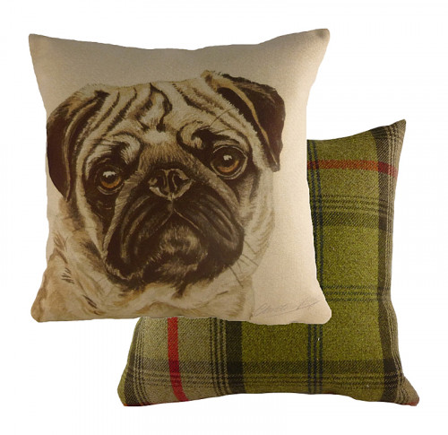 подушка с принтом waggydogs pug в Тюмени