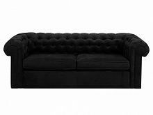 диван chesterfield прямой черный в Тюмени