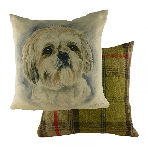 подушка с принтом waggydogs shihtzu в Тюмени