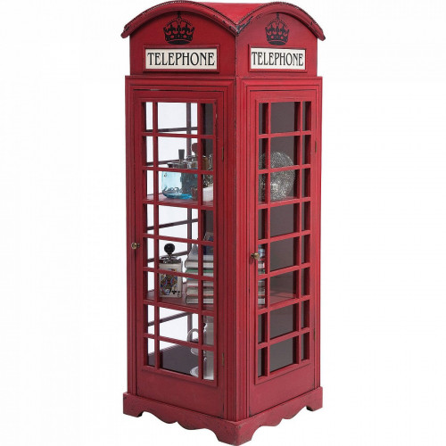 шкаф-витрина london telephone красный в Тюмени
