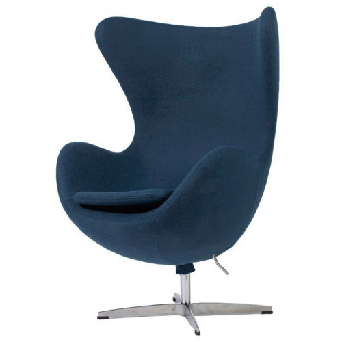 кресло egg chair серо-синее в Тюмени