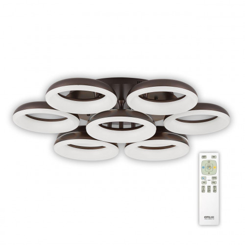 потолочная светодиодная люстра citilux паркер кофе cl225195r в Тюмени