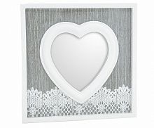 зеркало настенное белое в виде сердца love в Тюмени