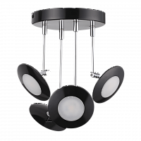 потолочная светодиодная люстра odeon light uliss 3811/28cl черная в Тюмени