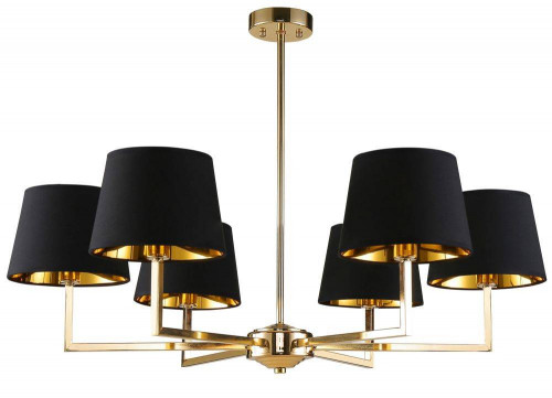 подвесная люстра crystal lux conte sp6 черная в Тюмени