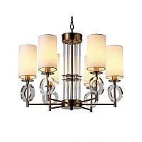 люстра felton 6 от delight collection белая/прозрачная/латунь в Тюмени