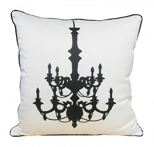 подушка с рисунком канделябра chandelier white в Тюмени