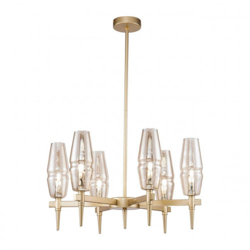 подвесная люстра maytoni lita h002pl-06g янтарная в Тюмени