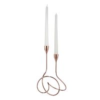 подсвечник медный металлический на 2 свечи loop, 28 см в Тюмени