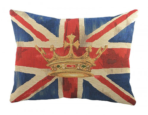 большая подушка с британским флагом crown blue в Тюмени