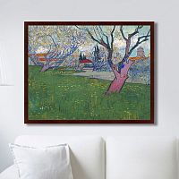 картина: view of arles with trees in blossom, 1889г. в Тюмени