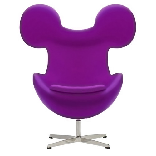 кресло egg mickey фиолетовое в Тюмени